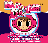 Mr. Driller title screen for GameBoy Color